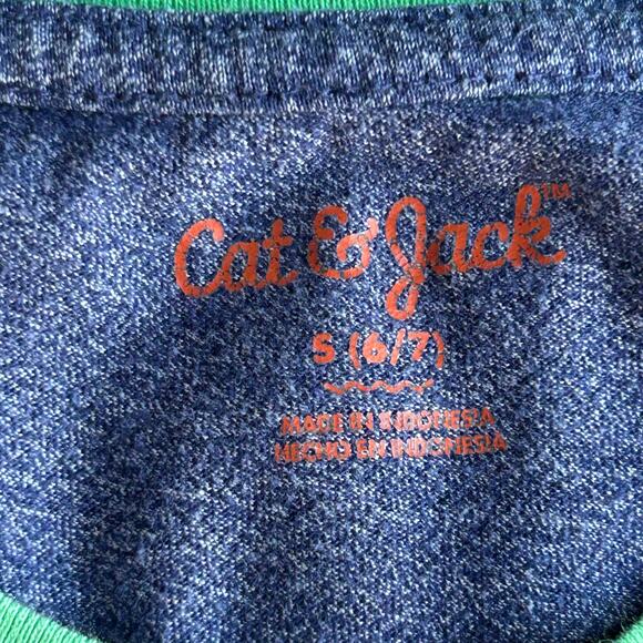 Cat & Jack Boys Sleeveless Blue Distressed Graphic Tank Shirt Small (6/7) - Picture 4 of 4